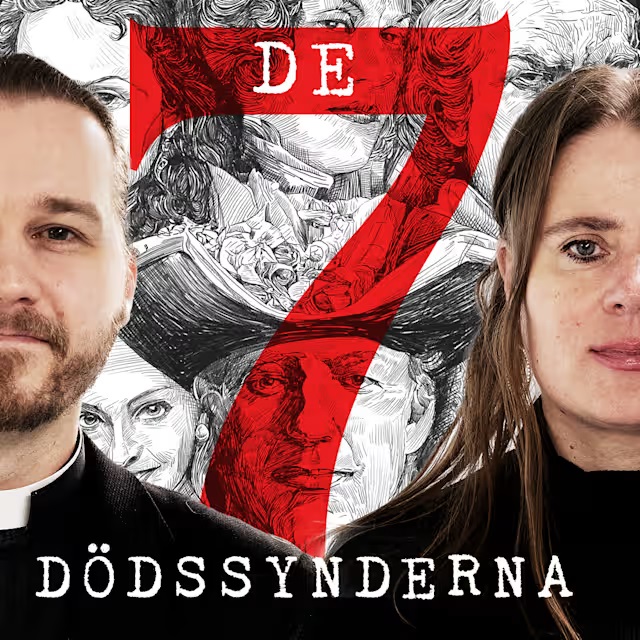 De 7 dödssynderna poddens pärmbild.