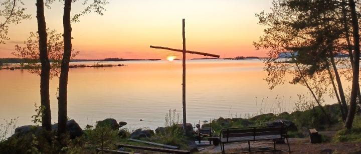Retro-ungdomssamling Solnedgång på Torsö