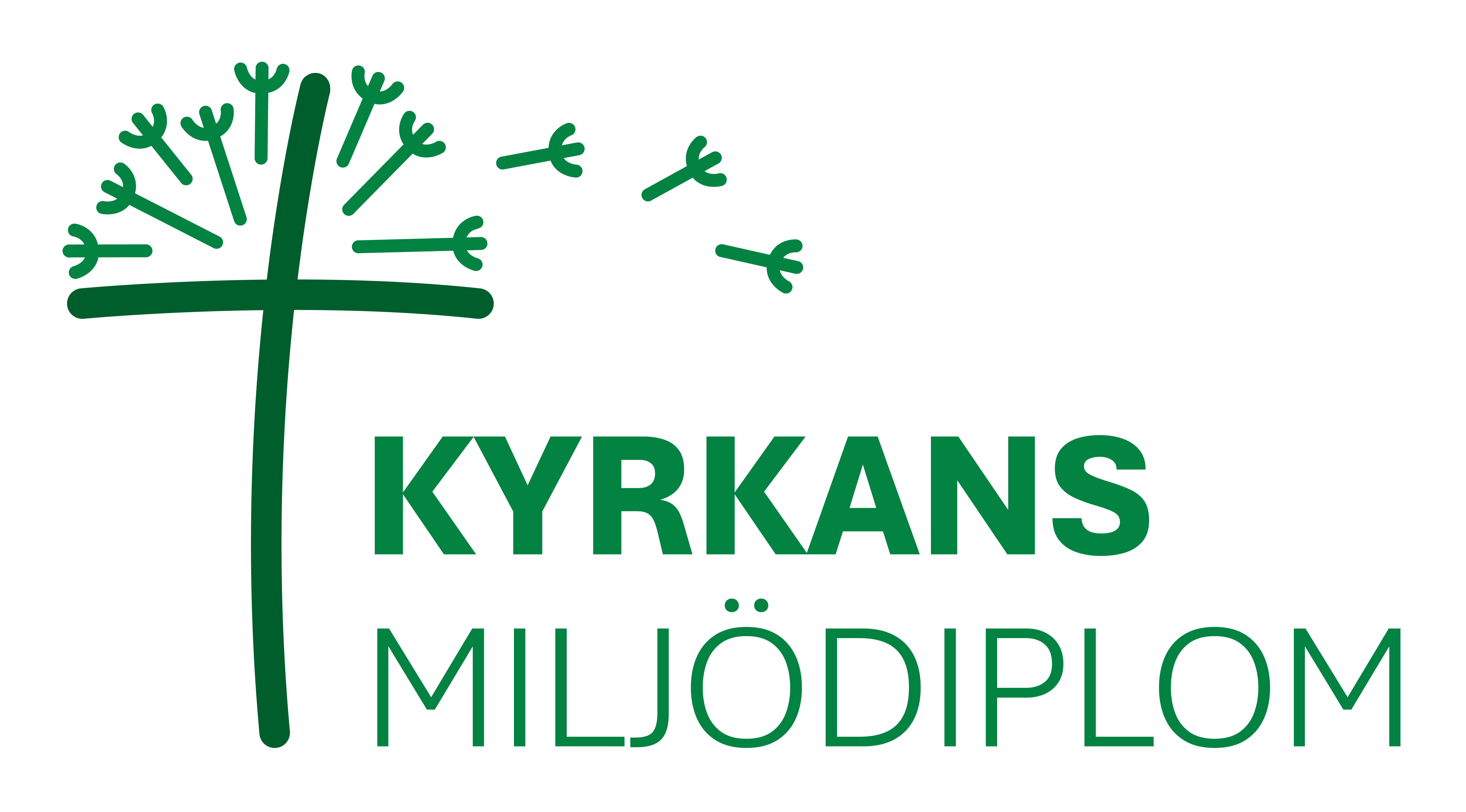 Logo av Kyrkans miljödiplom.