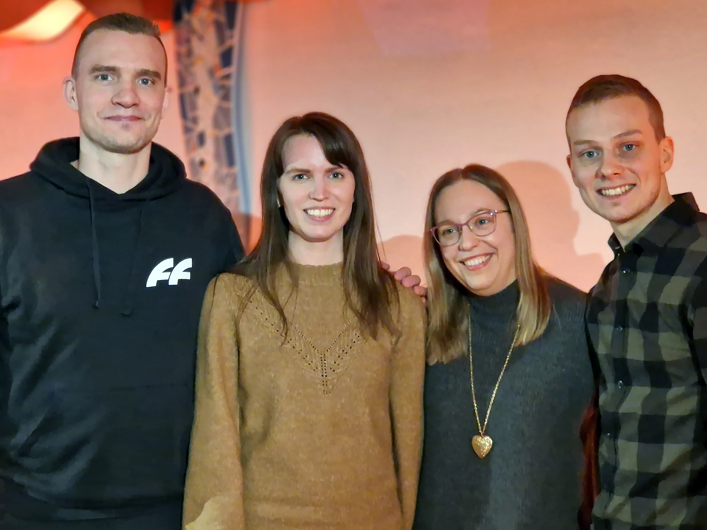 Hannes Backlund, Emilia Lövsund, Sofie Södergård och David Lövsund .